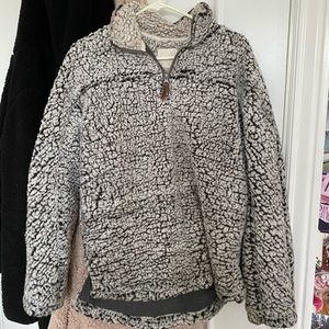 grey and white sherpa